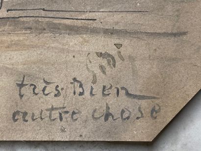 École française fin XIXe, début XXe.

Caricature...