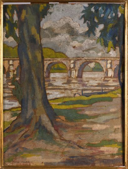 Mano DAVID (XXe).

Le Pont de Saint Cloud.

Huile...