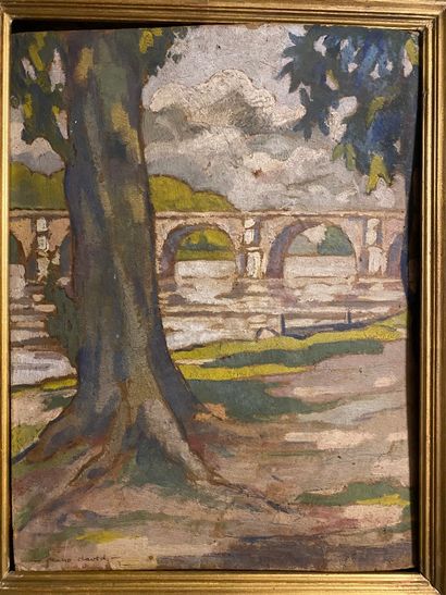 Mano DAVID (XXe).

Le Pont de Saint Cloud.

Huile...