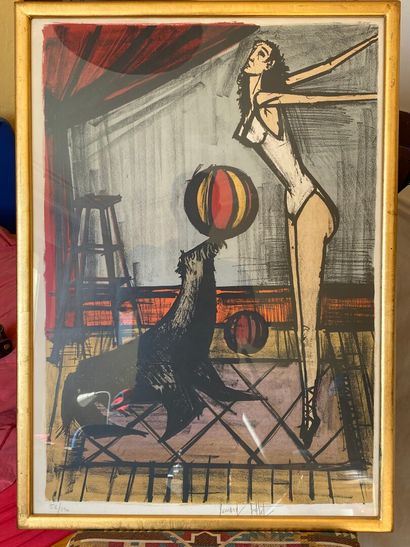 Bernard BUFFET (1928-1999).

Acrobate et...