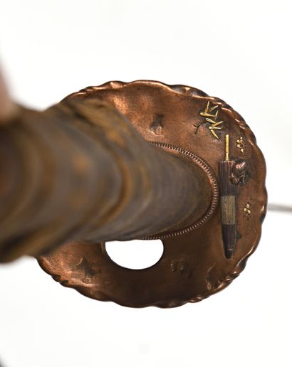 JAPON, XIXe.

Sabre Wakisashi à poignée en...