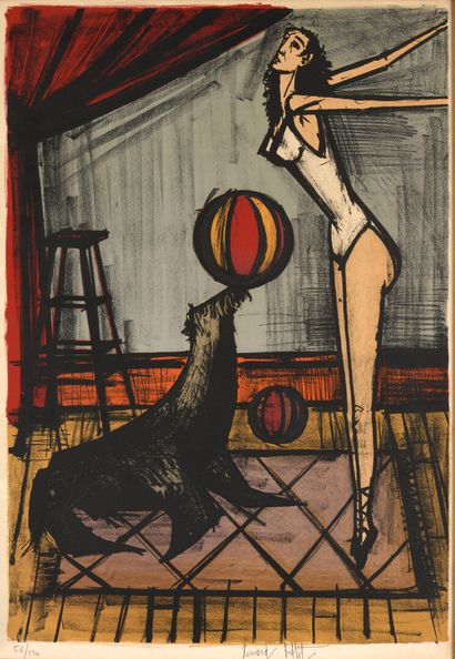 Bernard BUFFET (1928-1999).

Acrobate et...