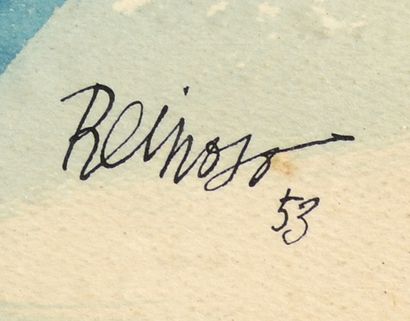 REINOSO (XXe).

Le Dîner, 1953.

Aquarelle...