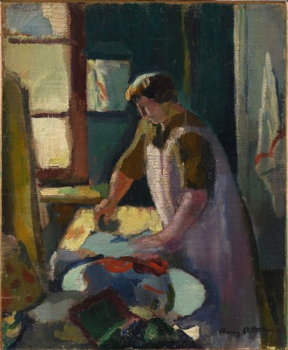 Henry OTTMANN (1877-1927).

La Repasseuse.

Huile...