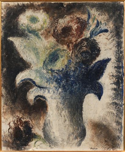 Jean FAUTRIER (1898-1964).

Vase de fleurs...