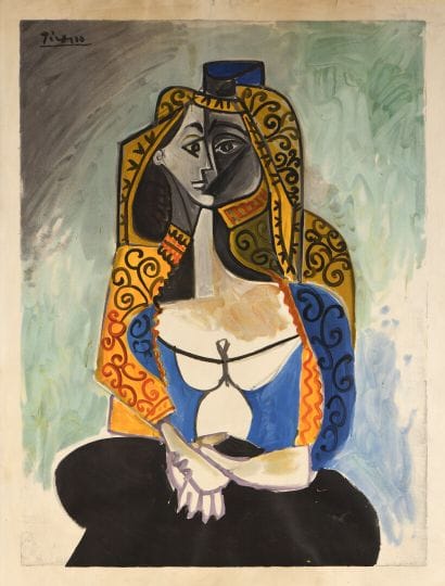 Pablo PICASSO (1881-1973).

Figure de femme...