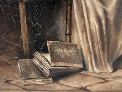 VARIN (XIXth).

The monks.

Oil on canvas...
