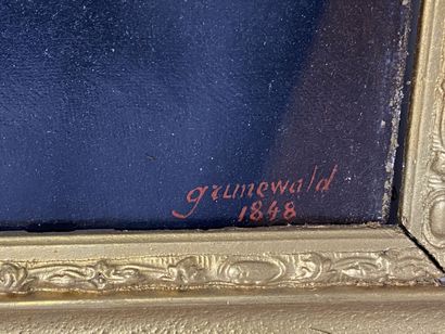 GRUNEWALD (19th).

Portraits of Mr and Mrs.

Two...