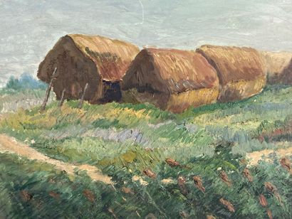 French school XIXth-XXth century.

The millstones.

Oil...