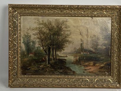 GEORGE (XIXth). 

Animated landscape with...