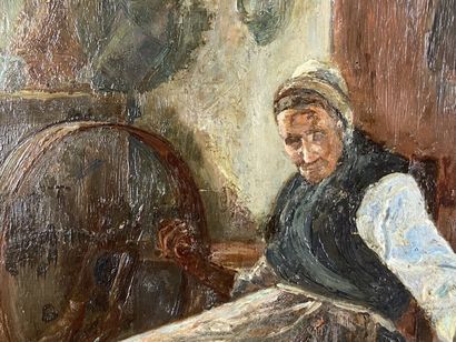 French school XIXth century. Woman with a...