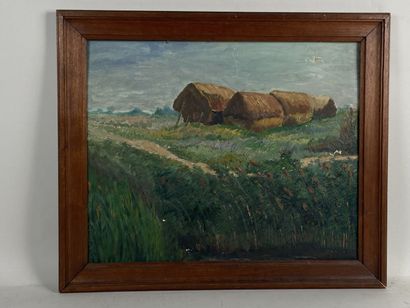 French school XIXth-XXth century.

The millstones.

Oil...