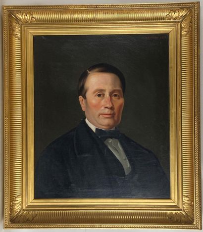 VAUCLIN (XXth). Portrait of a man.

Oil on...