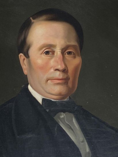 VAUCLIN (XXth). Portrait of a man.

Oil on...