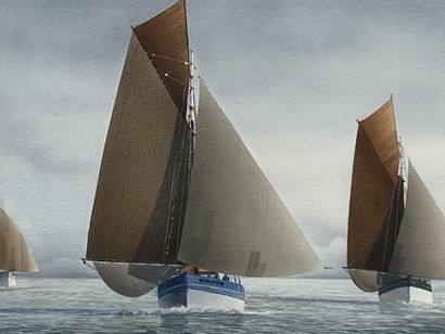 Hervé RICHARD (born in 1952).

The regattas.

Watercolour...