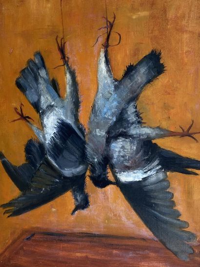 Paul JALLAT (born in 1924)

Trophy of pigeons.

Oil...