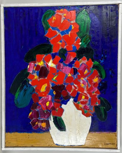Hubert DAMON (1935-2020). Vase of flowers.

Acrylic...