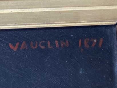 VAUCLIN (XXth). Portrait of a man.

Oil on...
