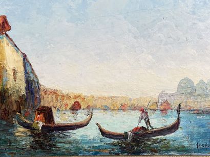 GIORDANI (XX).

The gondolier.

Oil on panel...