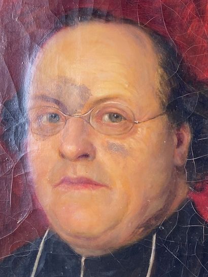C. PUTOIS (20th). Portrait of the Abbot SACHOT.

Oil...