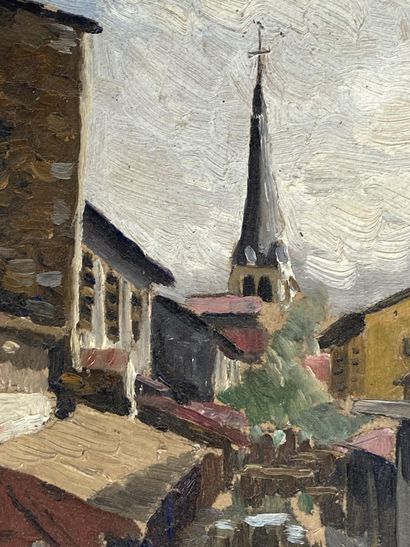 Eugène COCHEFERT (20th).

The canal in Gentilly.

Oil...