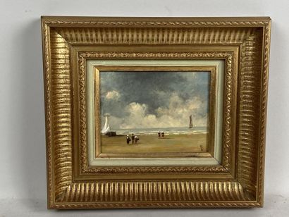 Nelly TRUMEL (born in 1938).

On the beach.

Oil...