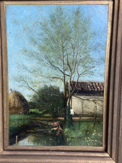 French school of the 19th century.

Landscapes.

Two...