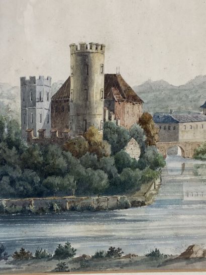 French school of the 19th century.

River...