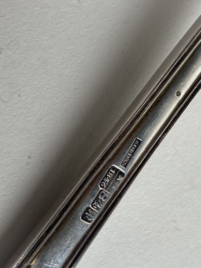 Cuillère à ragoût et louche en argent et...