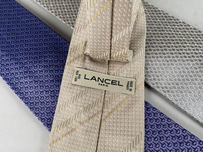 LANCEL Paris.

Ensemble de 3 cravates en...