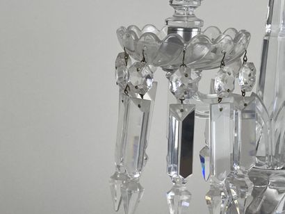 BACCARAT.

Candélabre en cristal à deux feux...