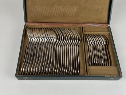 Partie de ménagère en argent comprenant 12...