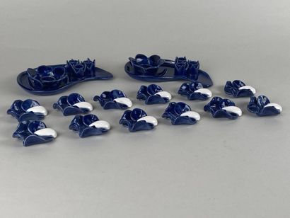 Série de 12 porte-menus, porte-noms et porte...