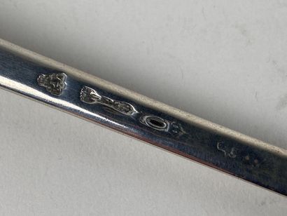 Cuillère à ragoût en argent en argent uni,...