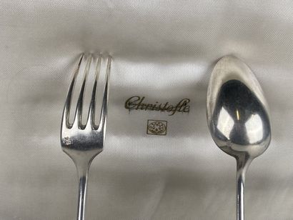 Partie de ménagère en argent comprenant 12...