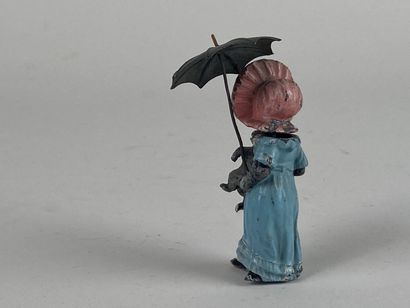 Bronze de Vienne polychrome figurant une...