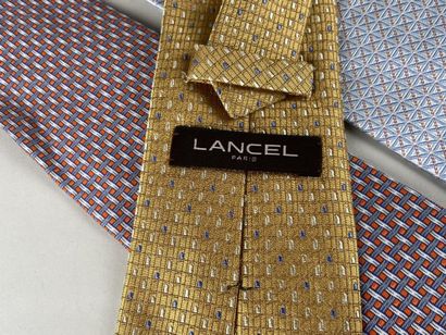 LANCEL Paris.

Ensemble de 3 cravates en...