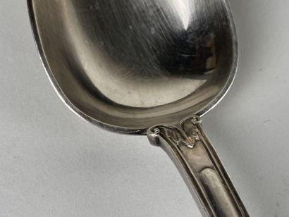 Cuillère à ragoût et louche en argent et...