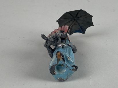 Bronze de Vienne polychrome figurant une...