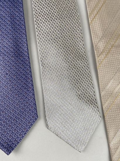 LANCEL Paris.

Ensemble de 3 cravates en...