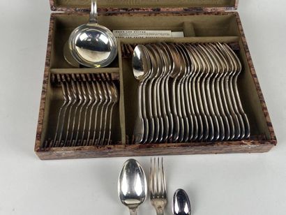 CHRISTOFLE.

Partie de ménagère en métal...