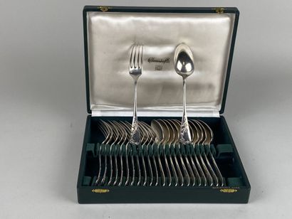 Partie de ménagère en argent comprenant 12...