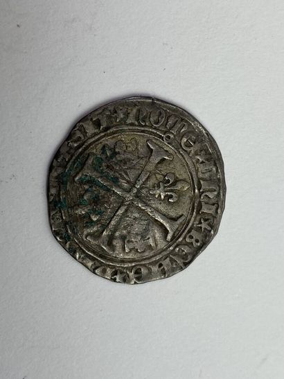 Blanc aux lys accotés de Charles VII (1422-1461)....