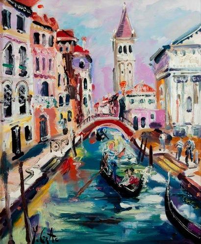 GRAC Yvon
Le rio de san Barnaba, Venise Huile...