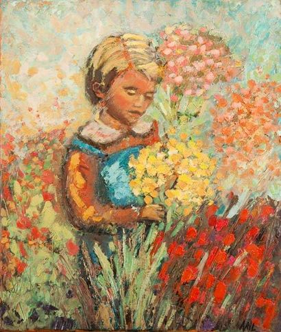 AVRIL Clélia
Enfant aux fleurs Huile sur...