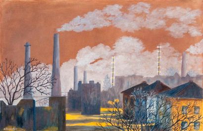 MOSBACHER Helga
Industrielandschaft Huile...