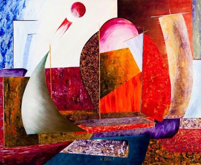 BLIN Florence
L'escale Huile sur toile SBD,...
