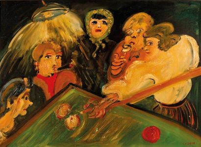 LAGRUE Jean-Pierre
Femmes au billard Huile...