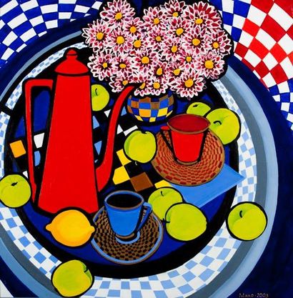 MIALO Inna
Checkered breakfast Huile sur...