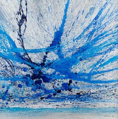 KALIL Patrice
Abstraction bleue et argentée...